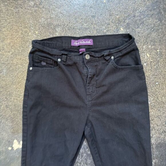 Gloria Vanderbilt Women's Black Stretch Denim Jeans Size 8P Cotton Blend - Picture 3 of 11